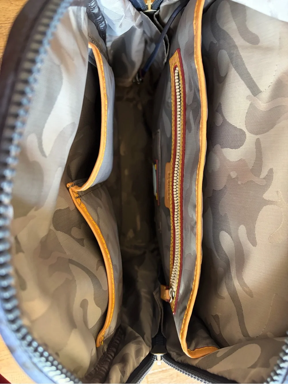 MZ Wallace Blue and Navy Camo Backpack